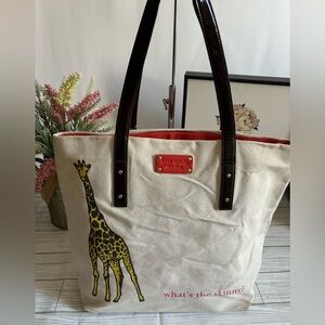 Kate Spade Cream and Brown Tote Bag
